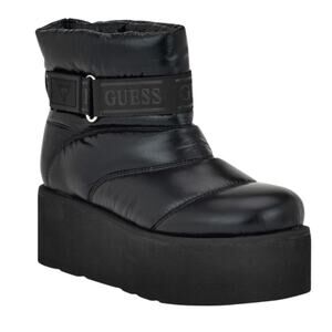 Guess Women's Jilona Platform Cold Weather Quilted Puffer Boots Black Size 8